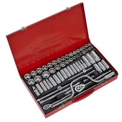 Sealey 64pc 3/8" & 1/2"Sq Drive Socket Set - Metric/Imperial AK694