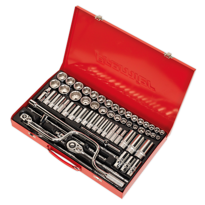 Sealey 64pc 3/8" & 1/2"Sq Drive Socket Set - Metric/Imperial AK694
