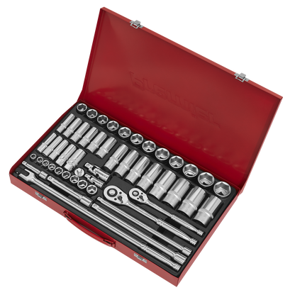 Sealey 50pc 3/8" & 1/2"Sq Drive Socket Set AK6942