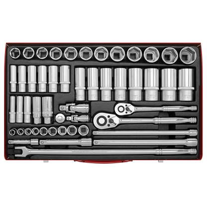 Sealey 50pc 3/8" & 1/2"Sq Drive Socket Set AK6942