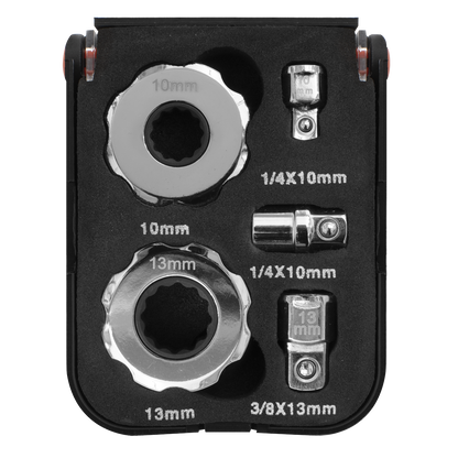 Sealey 5pc 1/4" & 3/8"Sq Drive Palm Ratchet Set AK6959