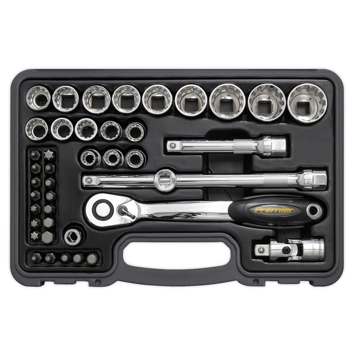 Sealey 42pc 1/2"Sq Drive Total Drive® Socket & Bit Set AK706
