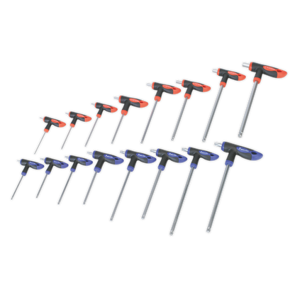 Sealey 16pc T-Handle TRX-Star* & Hex Key Set AK7147