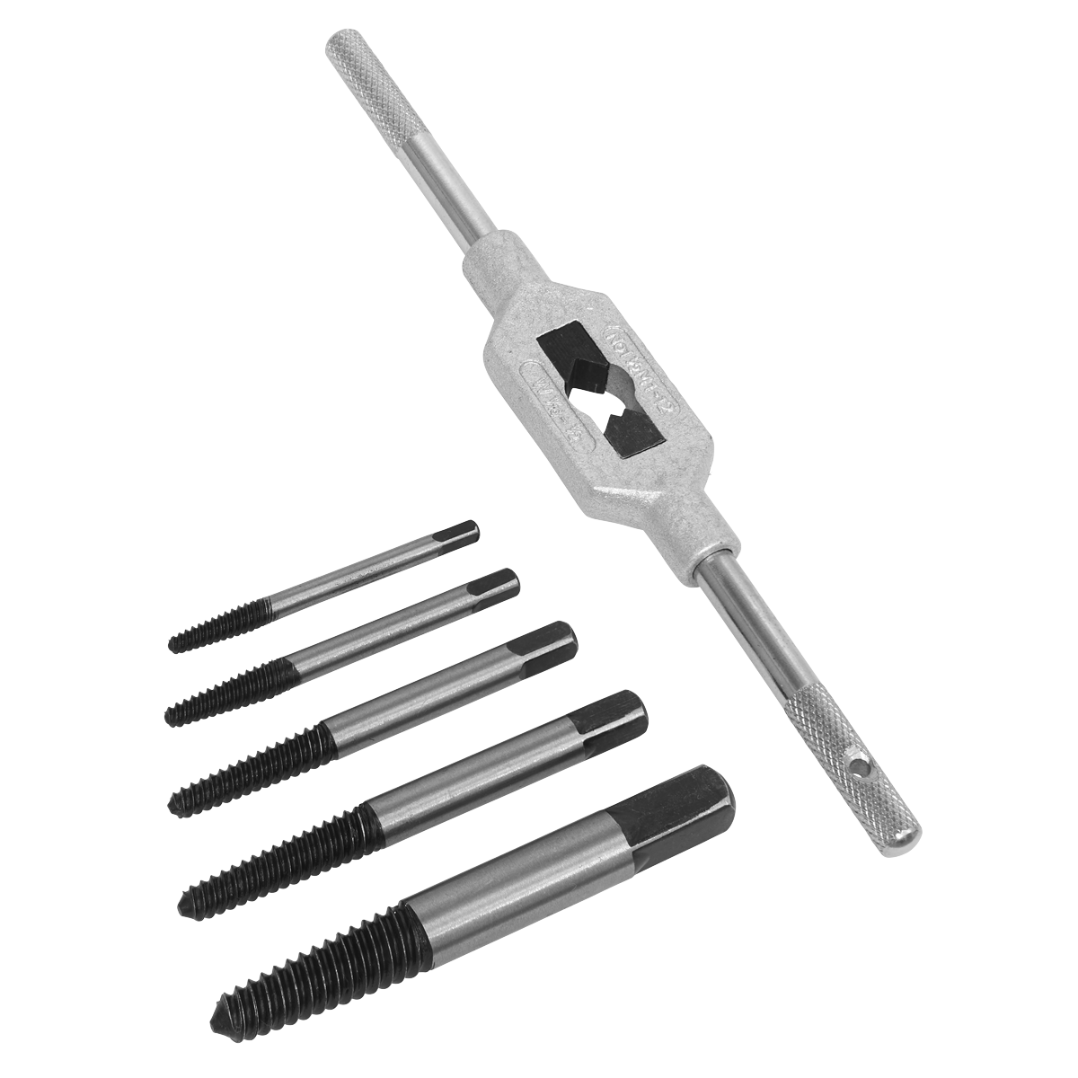 Sealey 6pc Helix Type Screw Extractor Set with Tap Wrench AK721
