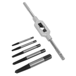 Sealey 6pc Helix Type Screw Extractor Set with Tap Wrench AK721