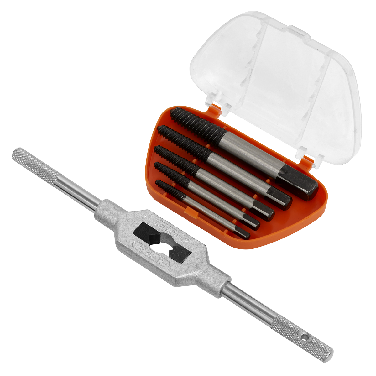 Sealey 6pc Helix Type Screw Extractor Set with Tap Wrench AK721