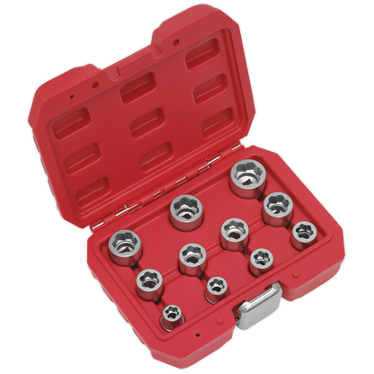 Sealey 11pc 3/8"Sq Drive Bolt Extractor Set AK7281