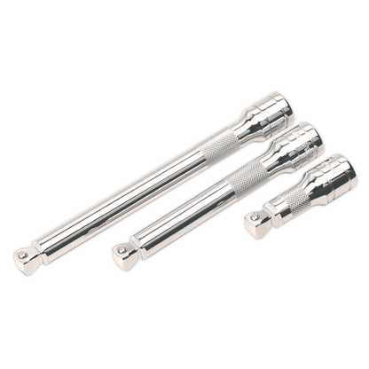 Sealey 3pc 1/2"Sq Drive Wobble/Rigid Extension Bar Set AK764