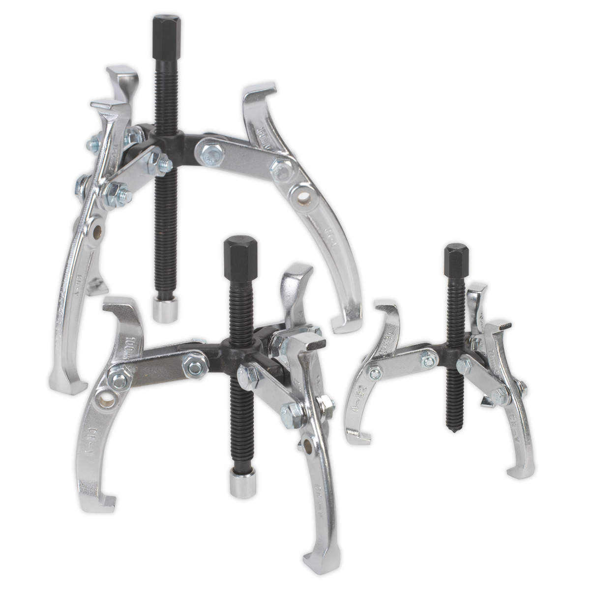 Sealey 3pc Triple Leg Gear Reversible Puller Set AK78