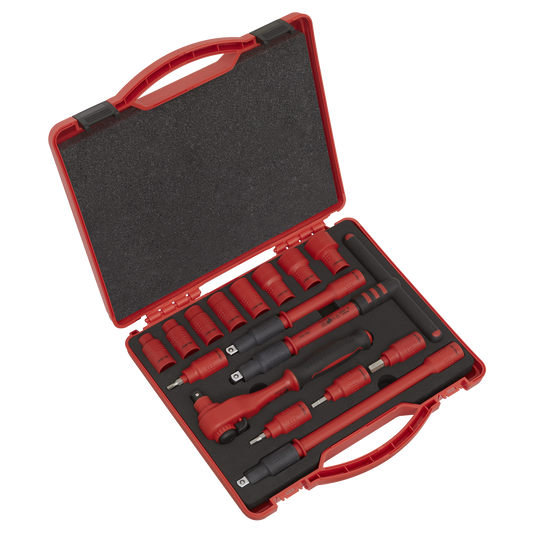 Sealey 16pc 3/8"Sq Drive Insulated Socket Set - VDE Approved AK7940