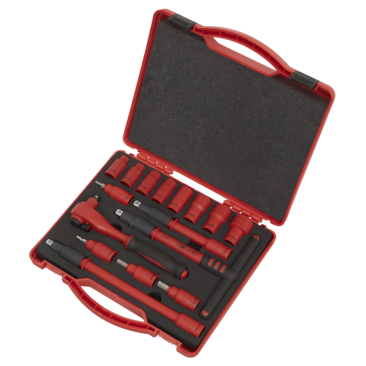 Sealey 16pc 3/8"Sq Drive Insulated Socket Set - VDE Approved AK7940