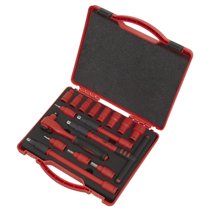 Sealey 16pc 3/8"Sq Drive Insulated Socket Set - VDE Approved AK7940