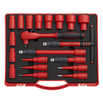 Sealey 20pc 1/2"Sq Drive Insulated Socket Set - VDE Approved AK7941