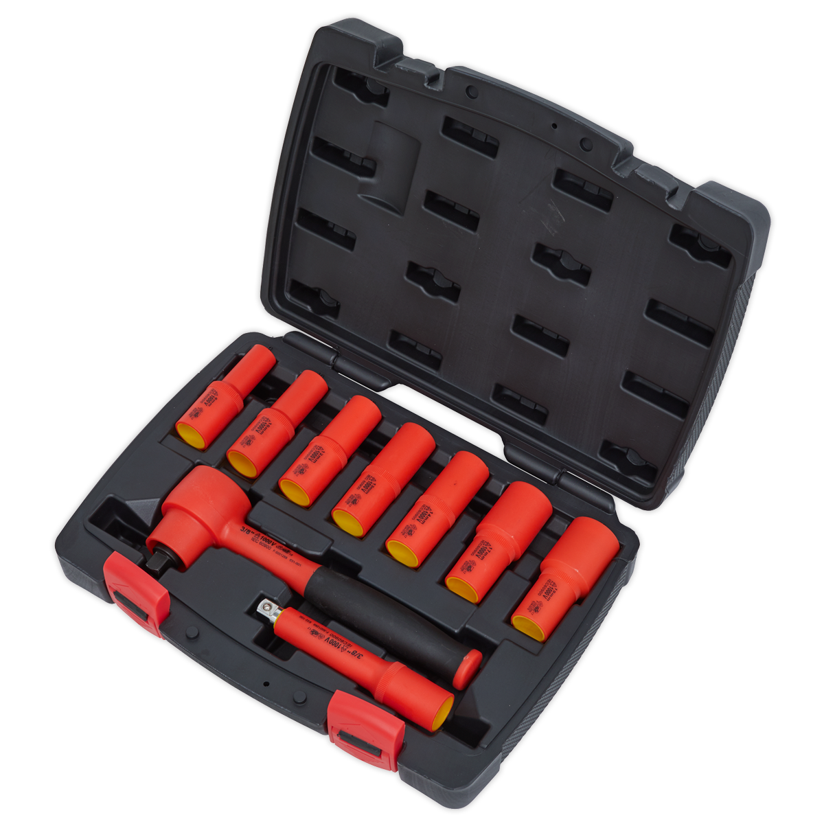 Sealey 9pc 3/8"Sq Drive Insulated Socket Set - VDE Approved AK7942