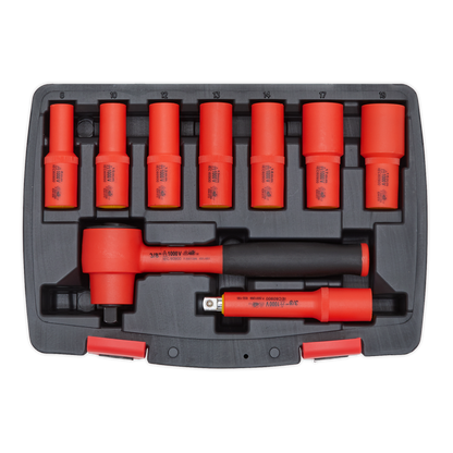 Sealey 9pc 3/8"Sq Drive Insulated Socket Set - VDE Approved AK7942