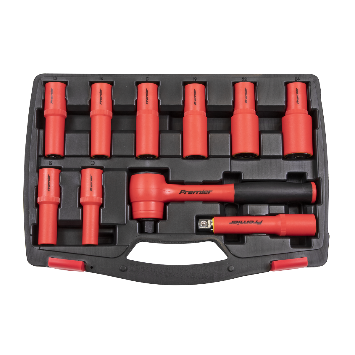 Sealey 10pc 1/2"Sq Drive Insulated Socket Set - VDE Approved AK7943