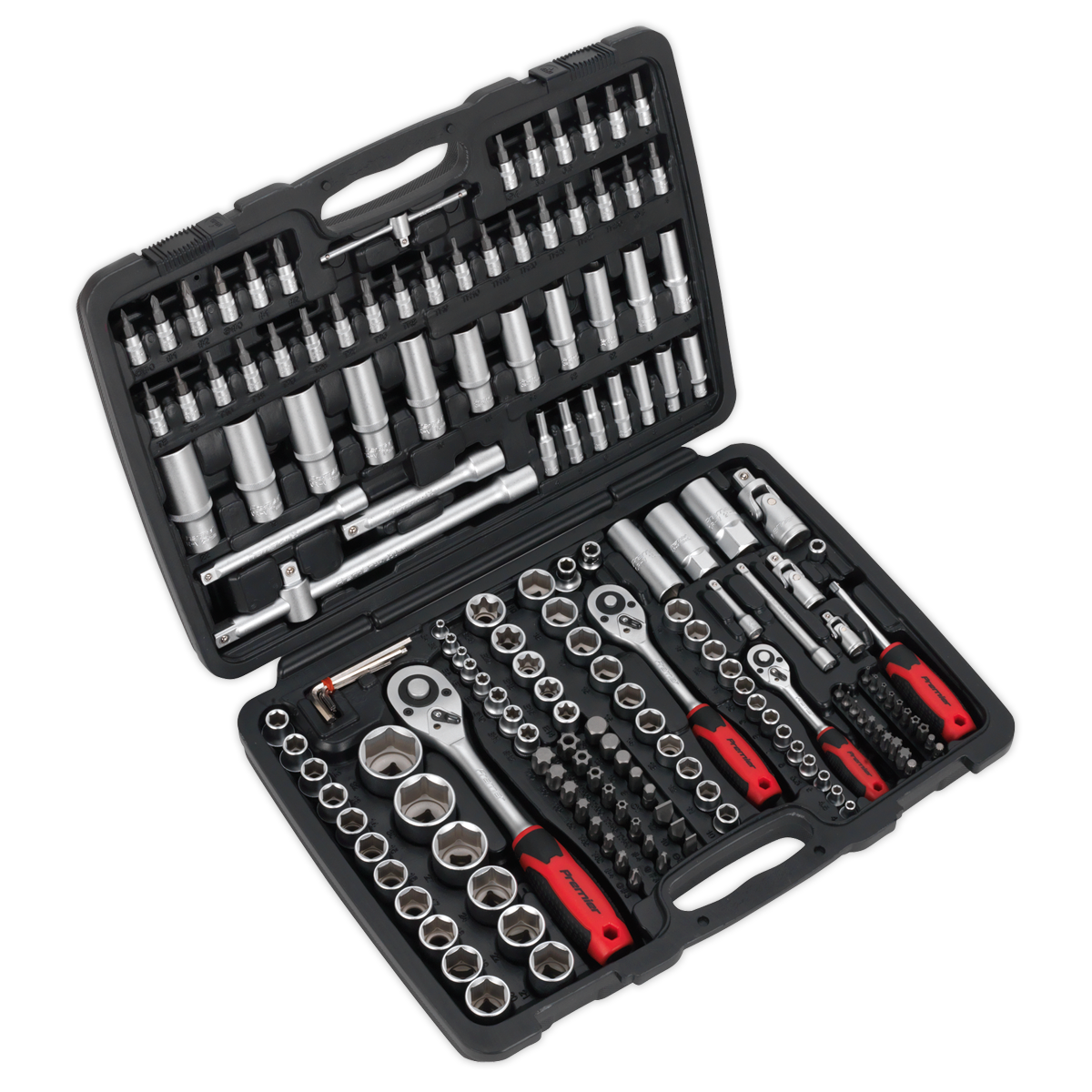 Sealey 172pc 1/4", 3/8" & 1/2"Sq Drive Socket Set AK7955EU