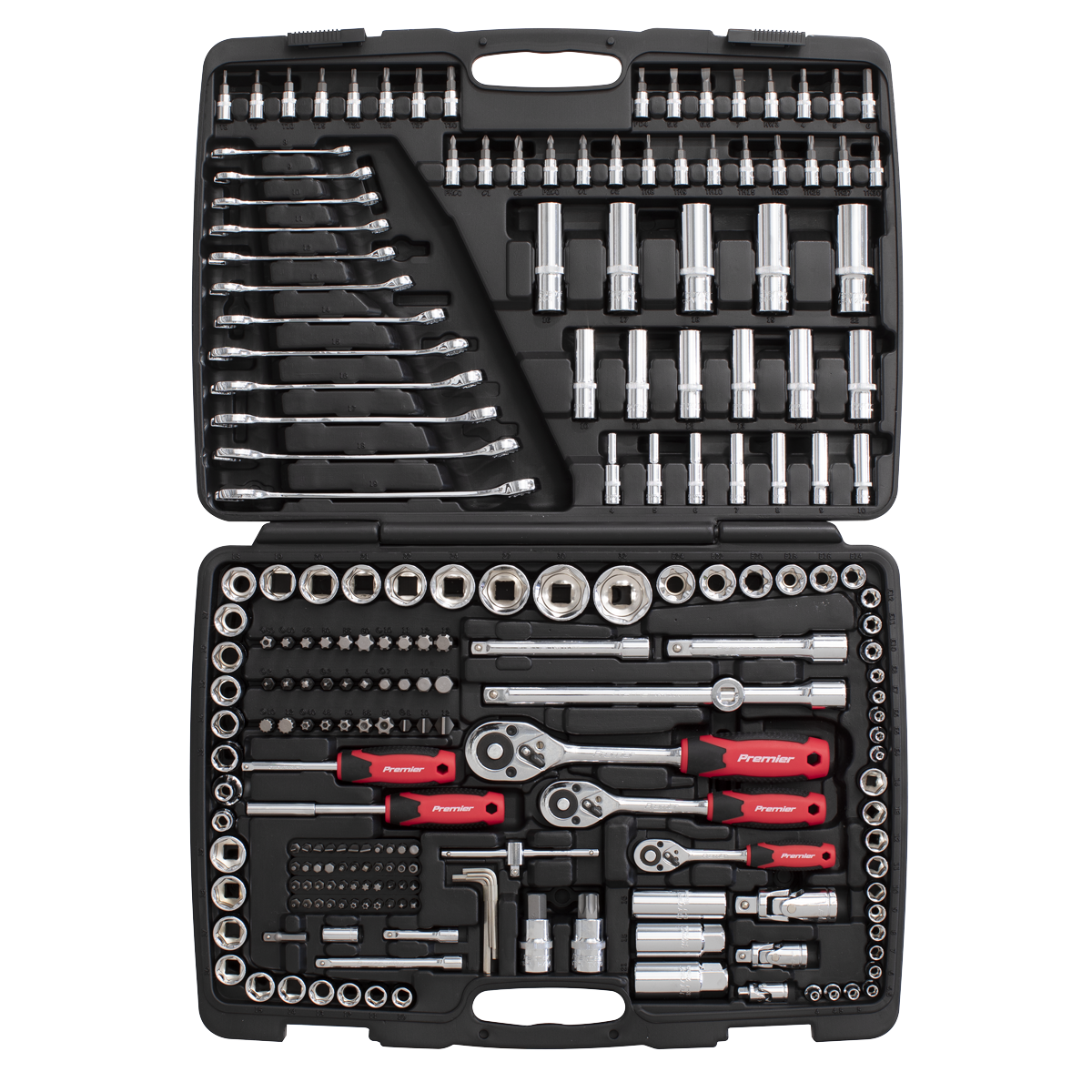Sealey 216pc 1/4", 3/8" & 1/2"Sq Drive Socket Set AK7956