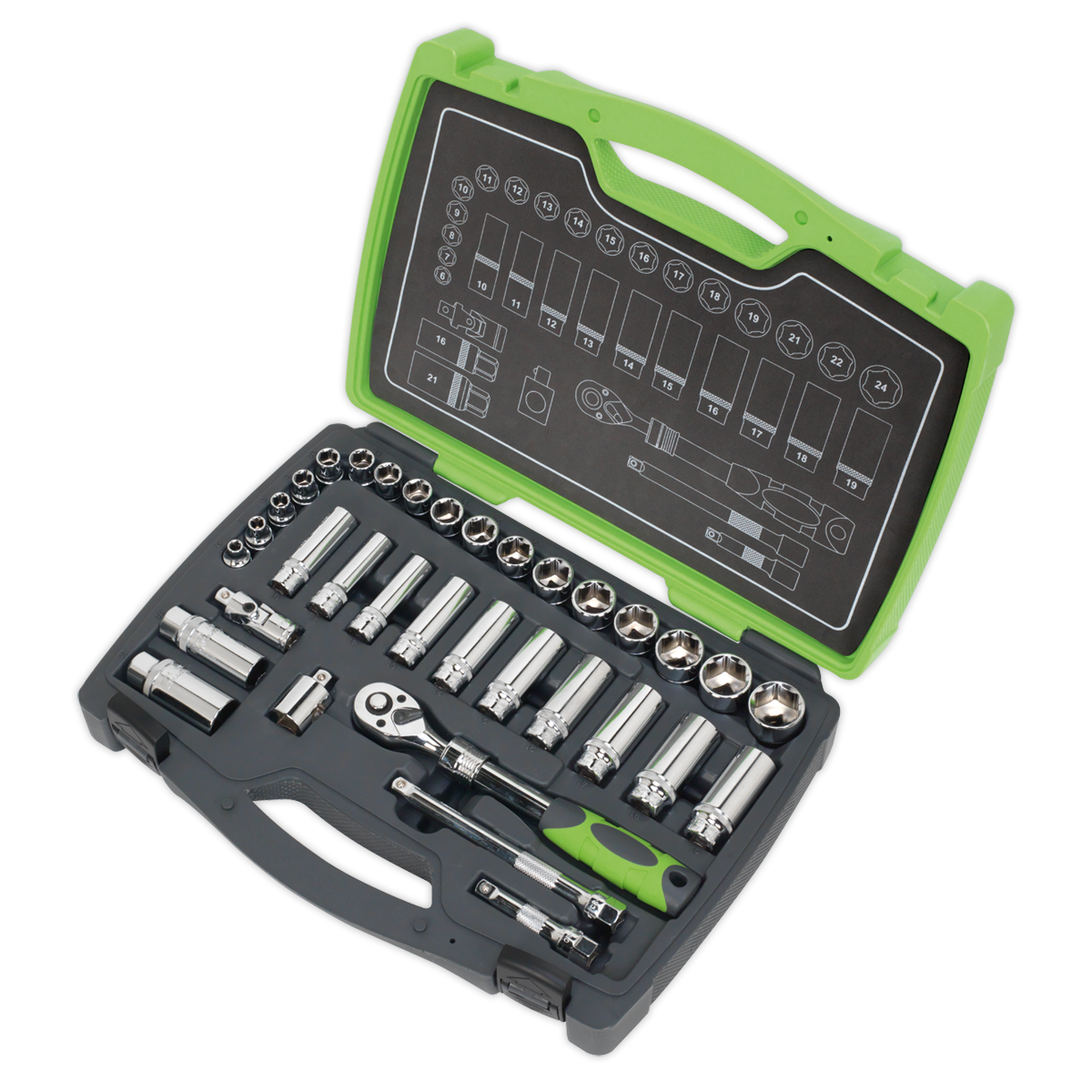 Sealey 34pc 3/8"Sq Drive Socket Set AK7960