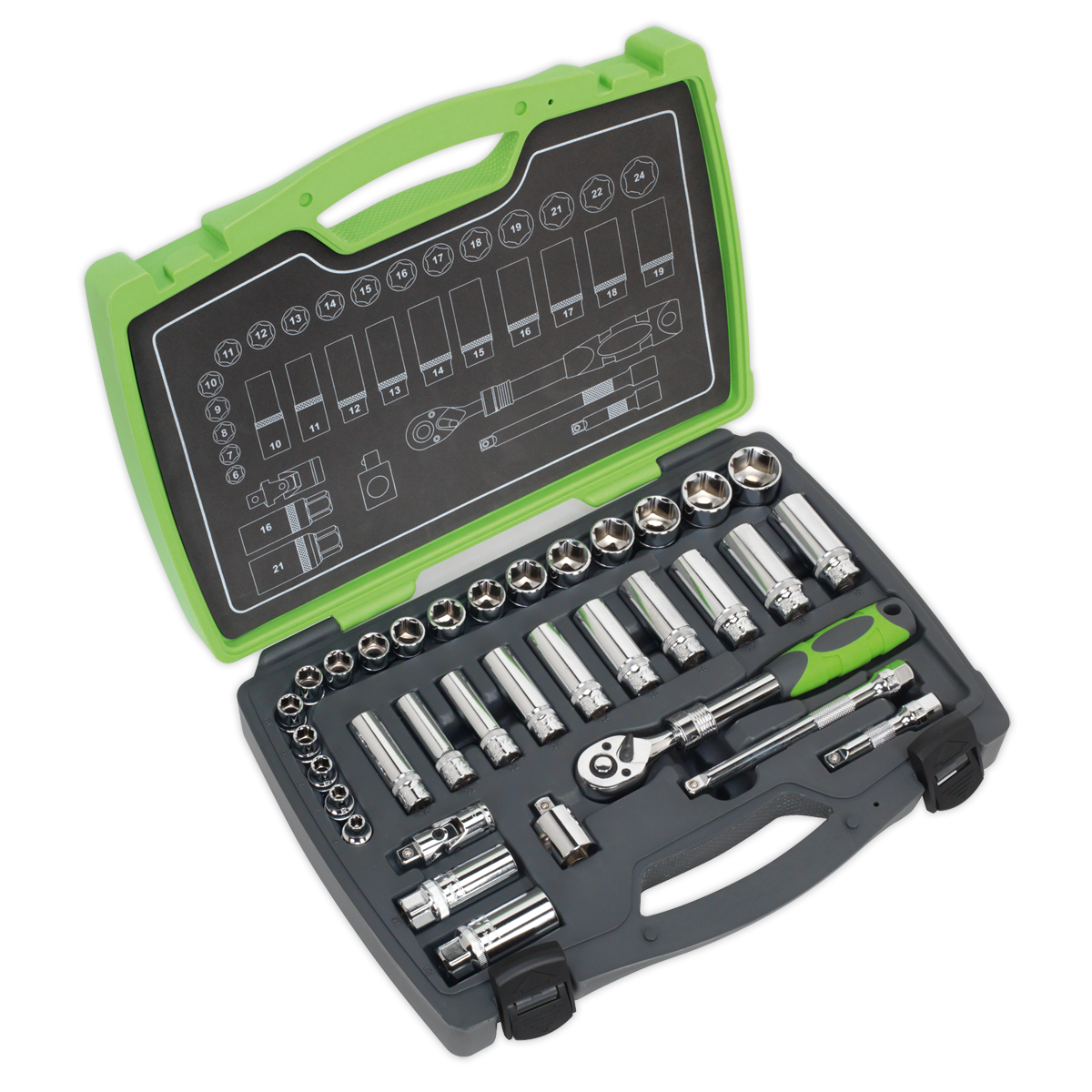 Sealey 34pc 3/8"Sq Drive Socket Set AK7960