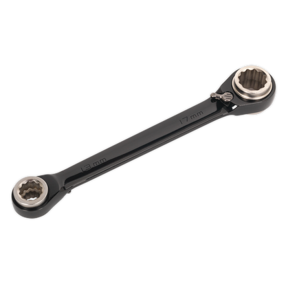 Sealey 4-in-1 Reversible Ratchet Ring Spanner - Black Series AK7979