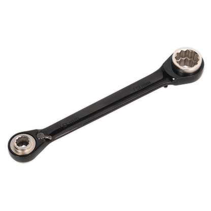 Sealey 4-in-1 Reversible Ratchet Ring Spanner - Black Series AK7979
