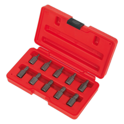 Sealey 10pc Multi-Spline Screw Extractor Set AK8181