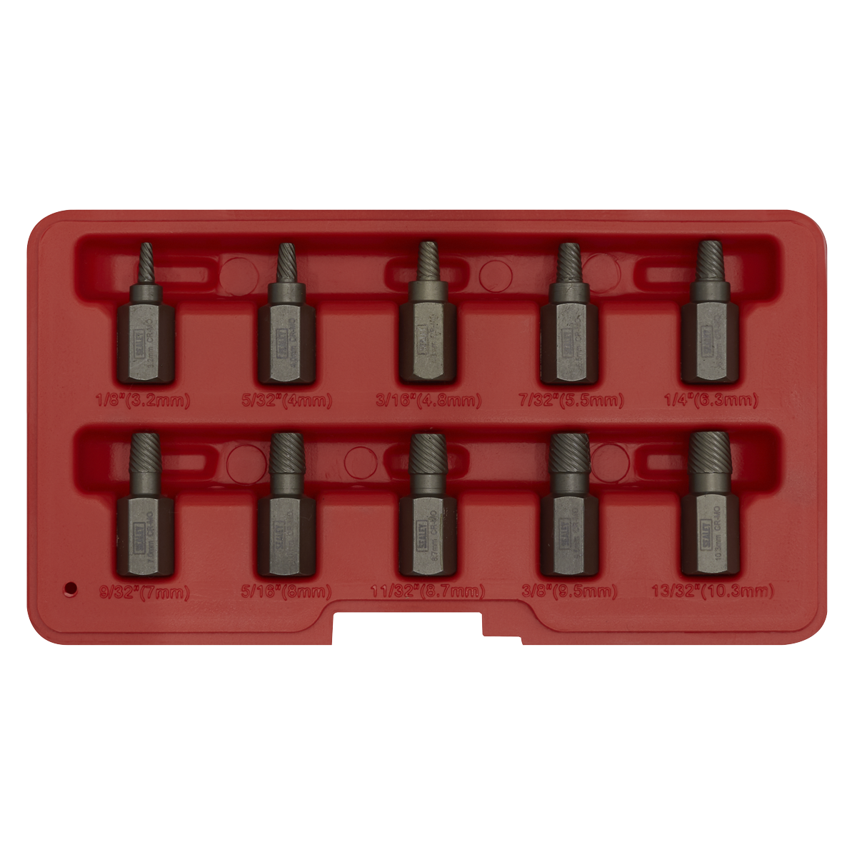 Sealey 10pc Multi-Spline Screw Extractor Set AK8181