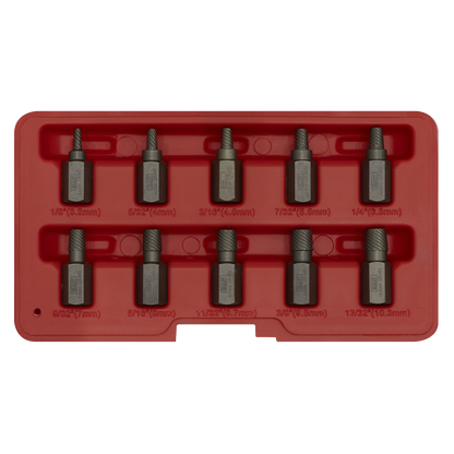 Sealey 10pc Multi-Spline Screw Extractor Set AK8181