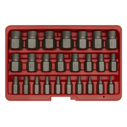 Sealey 25pc Multi-Spline Screw Extractor Set AK8182