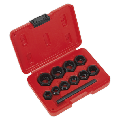 Sealey 11pc Spanner Type Bolt Extractor Set AK8183