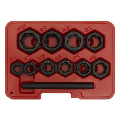 Sealey 11pc Spanner Type Bolt Extractor Set AK8183