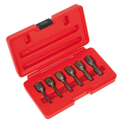 Sealey 6pc 3/8''Sq Drive Screw Extractor Set AK8185