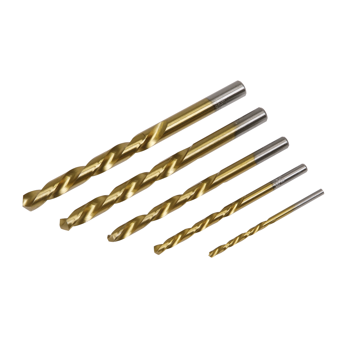 Sealey 5pc Left-Hand Spiral Drill Bit Set AK8189