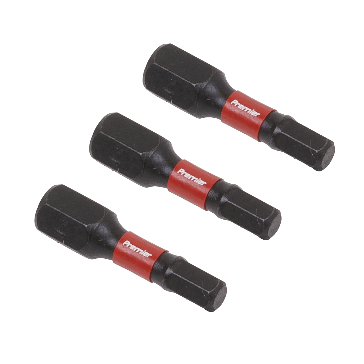 Sealey 3pc 25mm Hex 4mm Impact Power Tool Bit Set AK8212