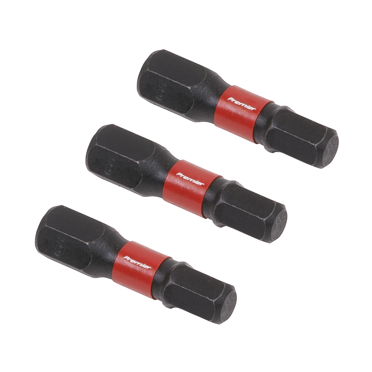 Sealey 3pc 25mm Hex 5mm Impact Power Tool Bit Set AK8213