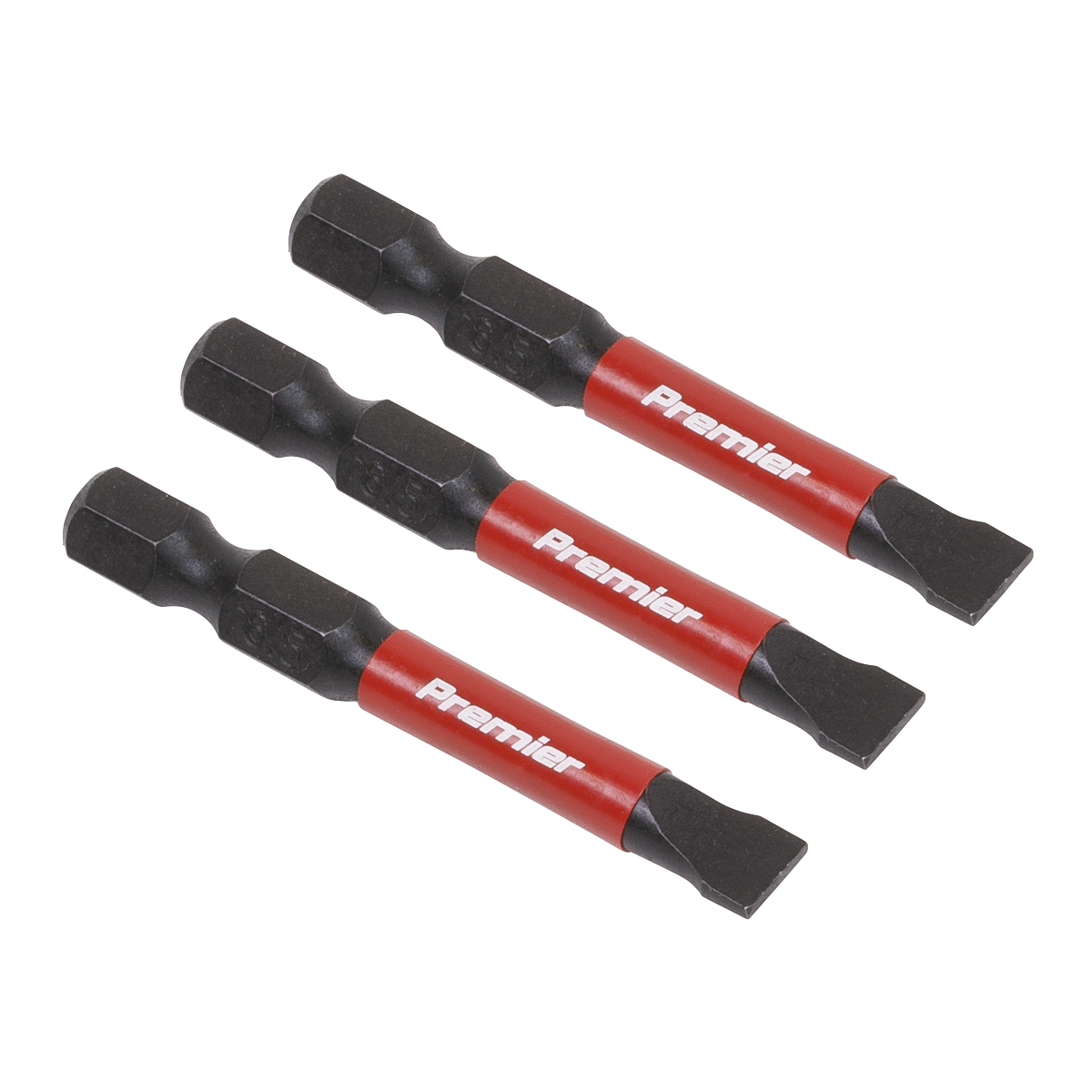 Sealey 3pc 50mm Slotted 6.5mm Impact Power Tool Bit Set AK8228