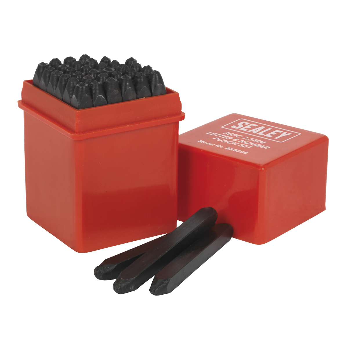Sealey 36pc 2.5mm Letter & Number Punch Set AK8296