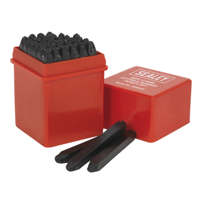 Sealey 36pc 2.5mm Letter & Number Punch Set AK8296