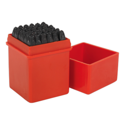 Sealey 36pc 2.5mm Letter & Number Punch Set AK8296