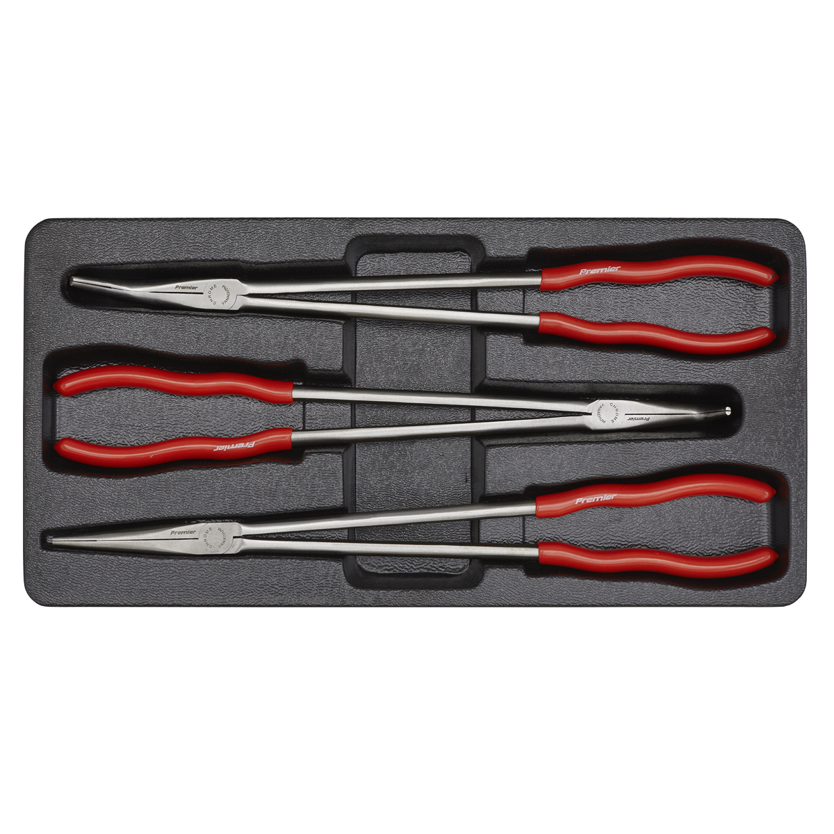 Sealey 3pc 400mm Extra-Long Needle Nose Pliers Set AK8576