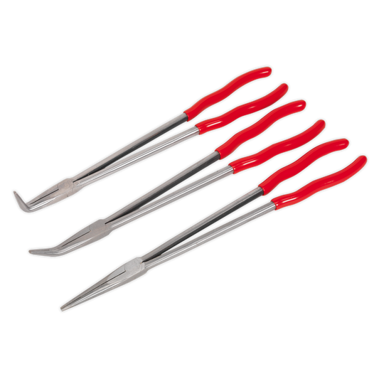 Sealey 3pc 400mm Extra-Long Needle Nose Pliers Set AK8576