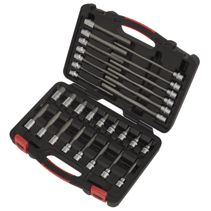 Sealey 30pc 3/8"Sq Drive Hex Socket Bit Set - Platinum Series AK89000