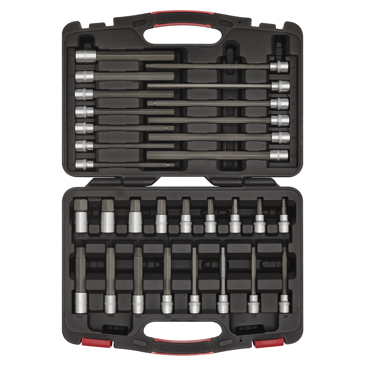 Sealey 30pc 3/8"Sq Drive Hex Socket Bit Set - Platinum Series AK89000