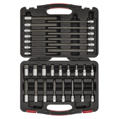 Sealey 30pc 3/8"Sq Drive Hex Socket Bit Set - Platinum Series AK89000