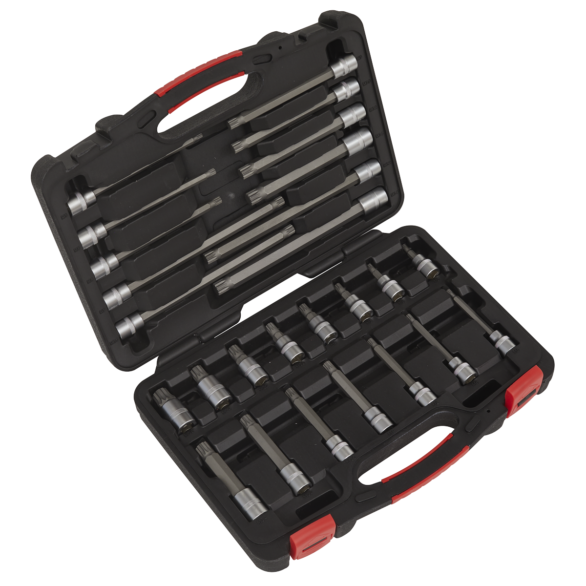 Sealey 26pc 3/8"Sq Drive Spline Socket Bit Set - Platinum Series AK89002