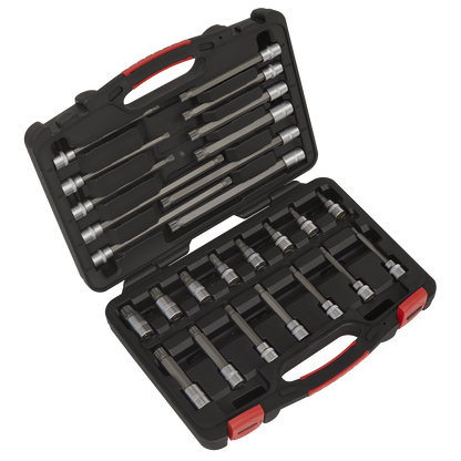 Sealey 26pc 3/8"Sq Drive Spline Socket Bit Set - Platinum Series AK89002