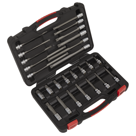 Sealey 26pc 3/8"Sq Drive Spline Socket Bit Set - Platinum Series AK89002