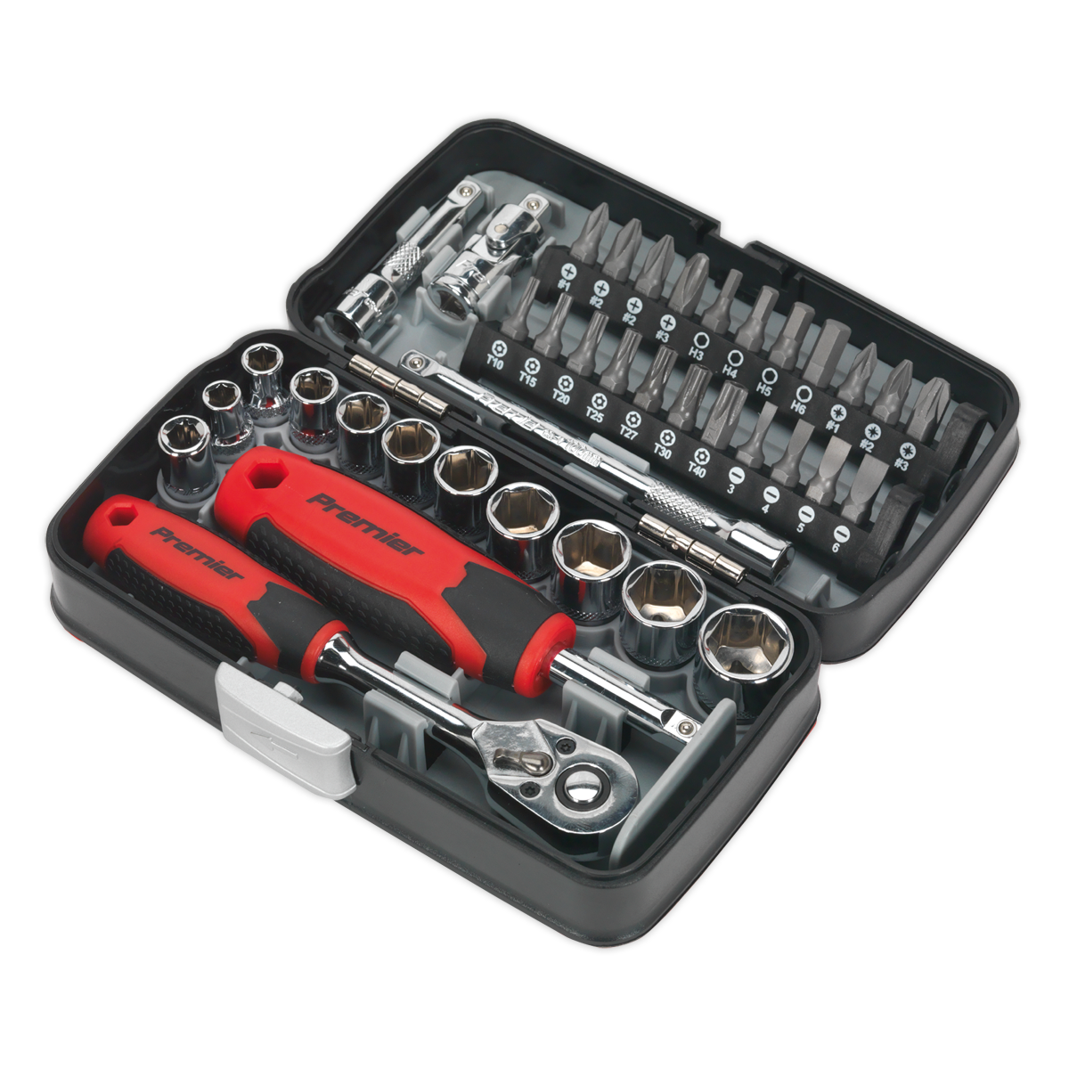 Sealey 38pc 1/4"Sq Drive Socket & Bit Set AK8945