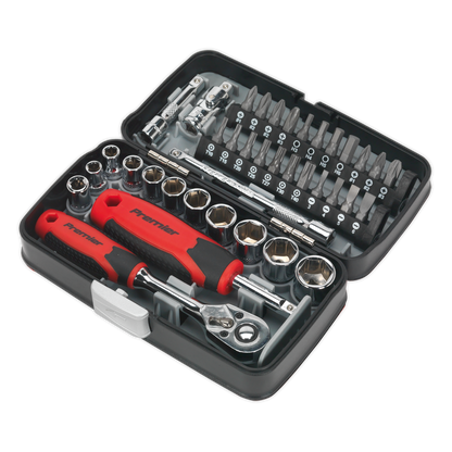 Sealey 38pc 1/4"Sq Drive Socket & Bit Set AK8945